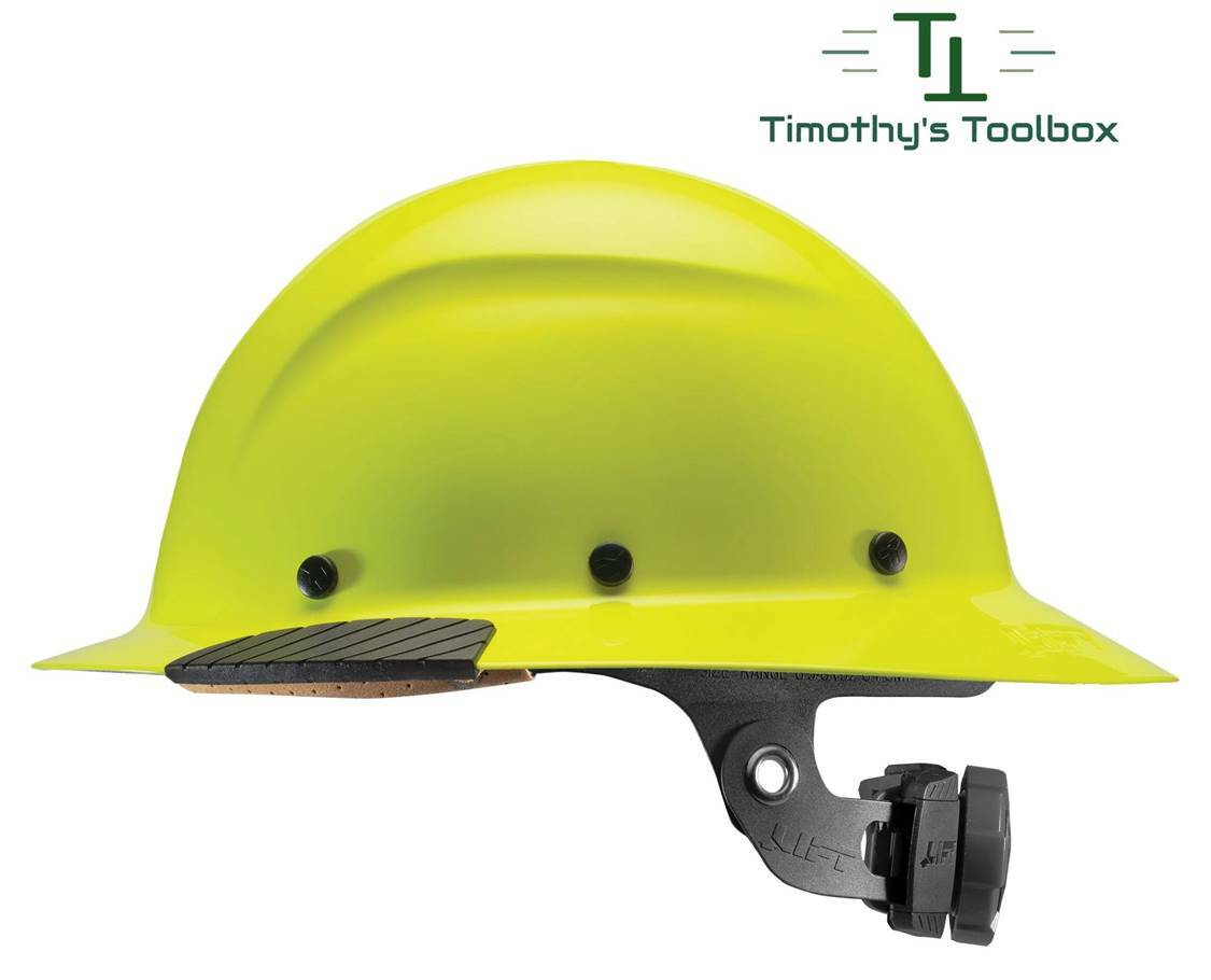 LIFT Safety DAX HiVis Yellow Full Brim Hard Hat w/ Ratchet Suspension