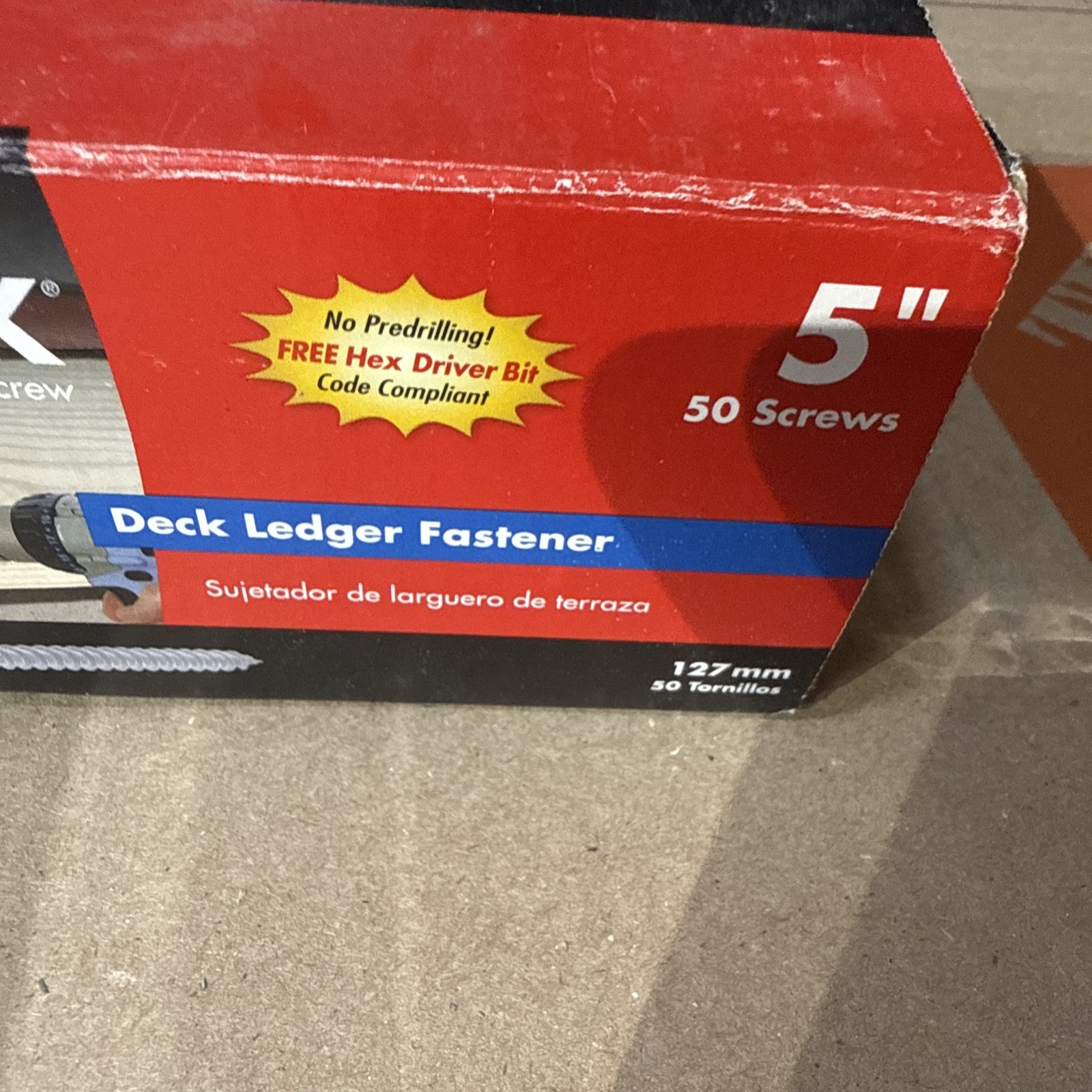 50-pc FastenMaster LedgerLOK Hex Structural Wood Screw, 5” gray