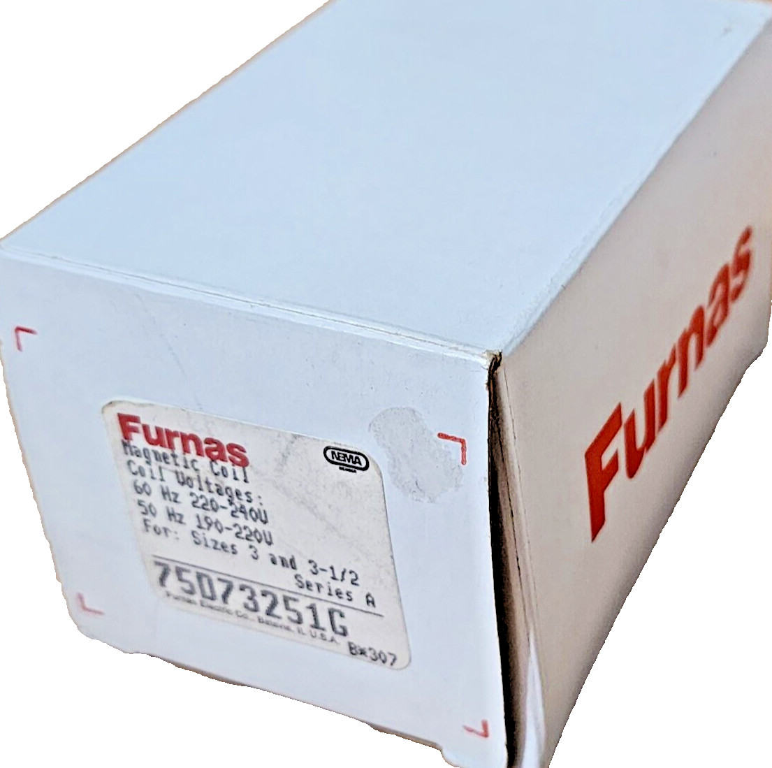 OEM FURNAS 75D73251G Ser, A Magnetic Coil For Sizes 3, 3-1/2 NEMA 190/240Vac