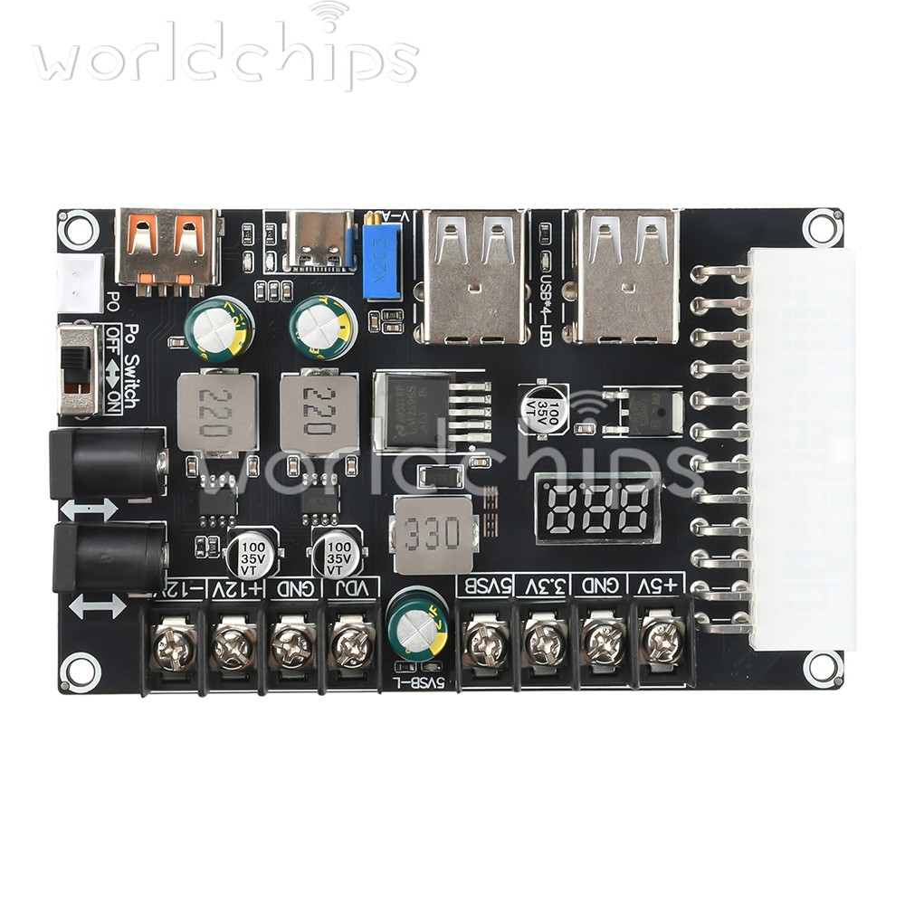 20/24Pin ATX Power Adapter Board Desktop Chassis ATX Power Supply Breakout Board