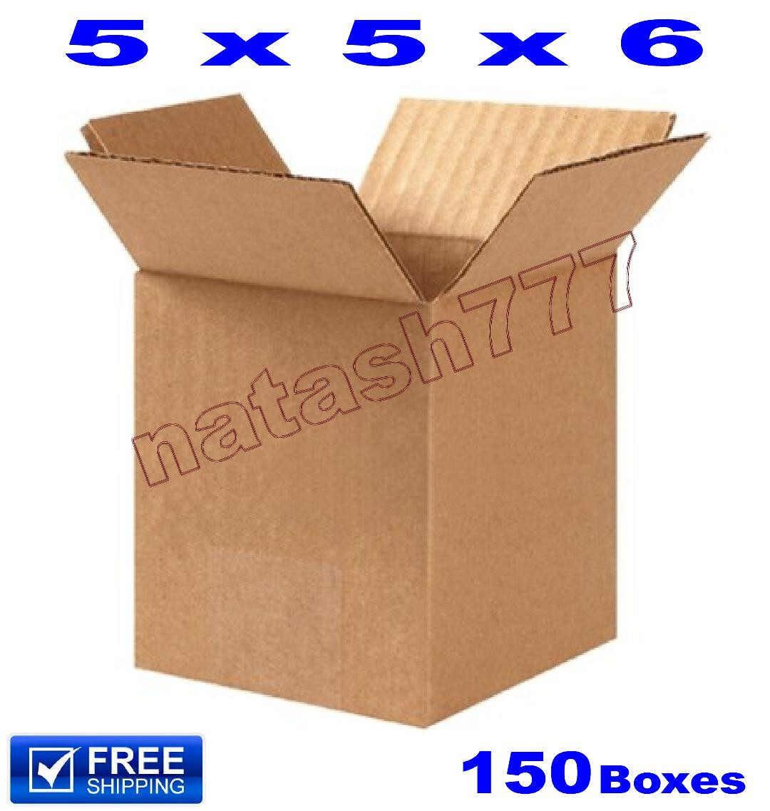 150 – 5x5x6 Cardboard Boxes 32-ECT Mailing Packing Shipping Corrugated Carton