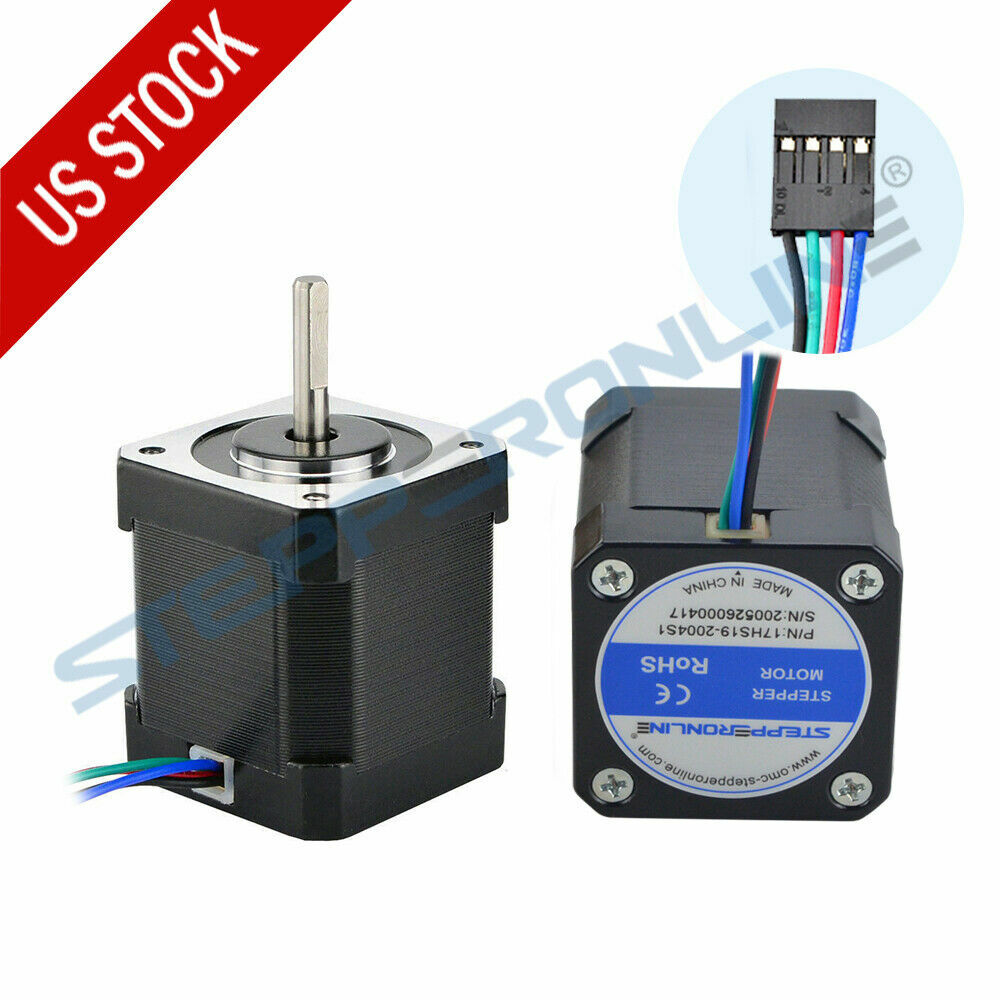 STEPPERONLINE 1x Nema 17 Stepper Motor 59Ncm(84oz.in) 2A 48mm Body 17HS19-2004S1