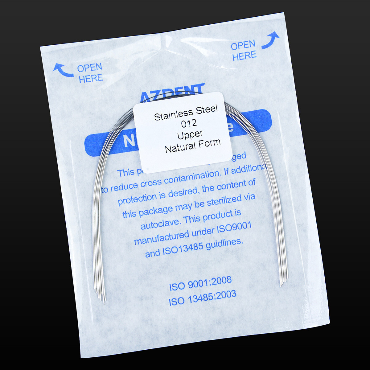 Dental Ortho Stainless Steel Round Arch Wire Natural 12/14/16/18/20 Upper/Lower