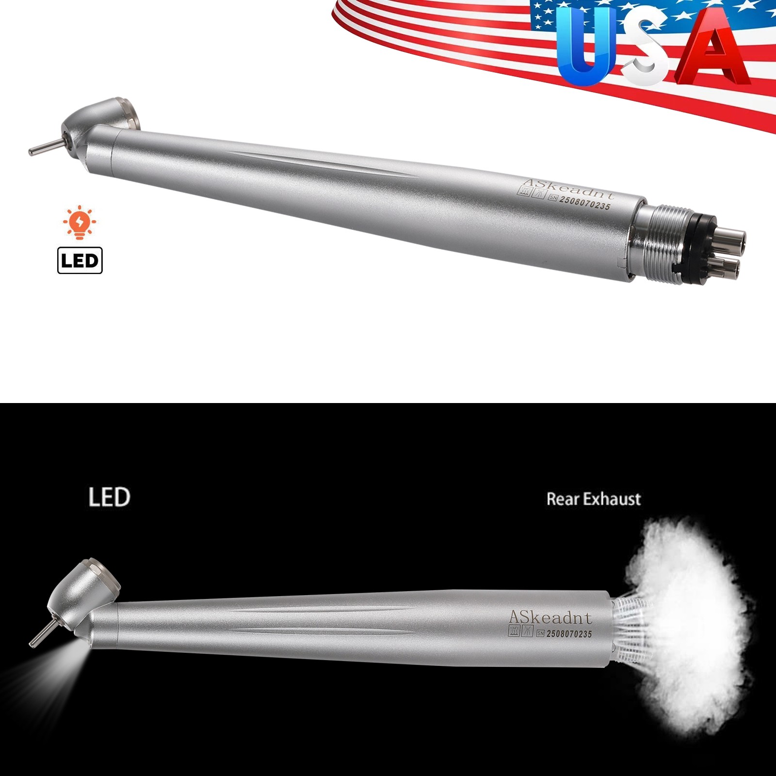 NSK Style SG20 Dental Implant 20:1 Reduction Contra Angle Handpiece Push Button