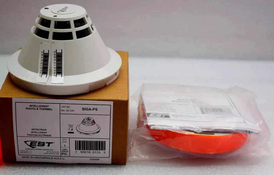 PACK OF 30 EDWARDS EST SIGA-PS SIGA PS PHOTOELECTRIC SMOKE DETECTOR INTELLIGENT