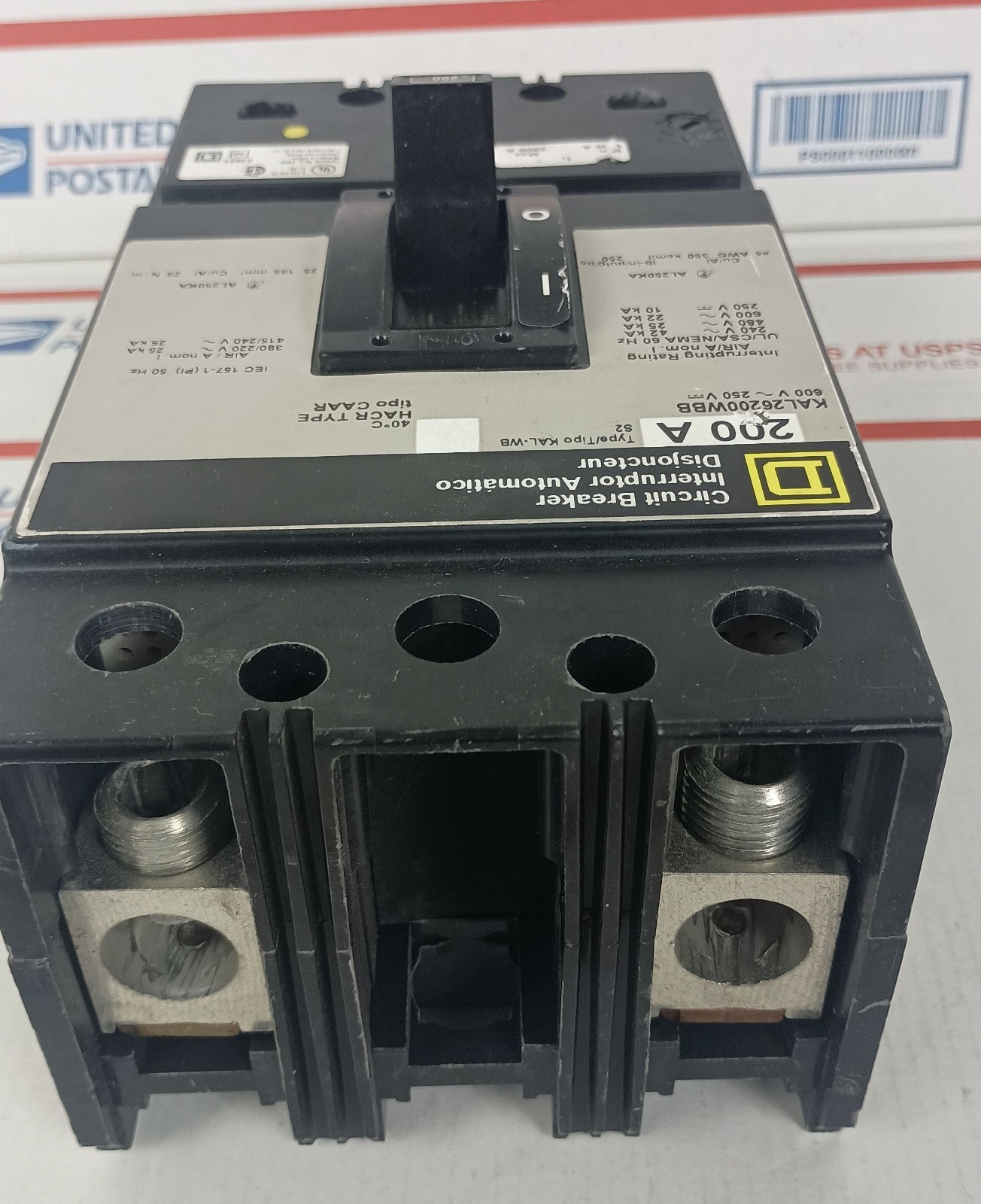 Square D KAL KAL26200 2 Pole 200 Amp 600v Gray Label I-Line Circuit Breaker «AK»