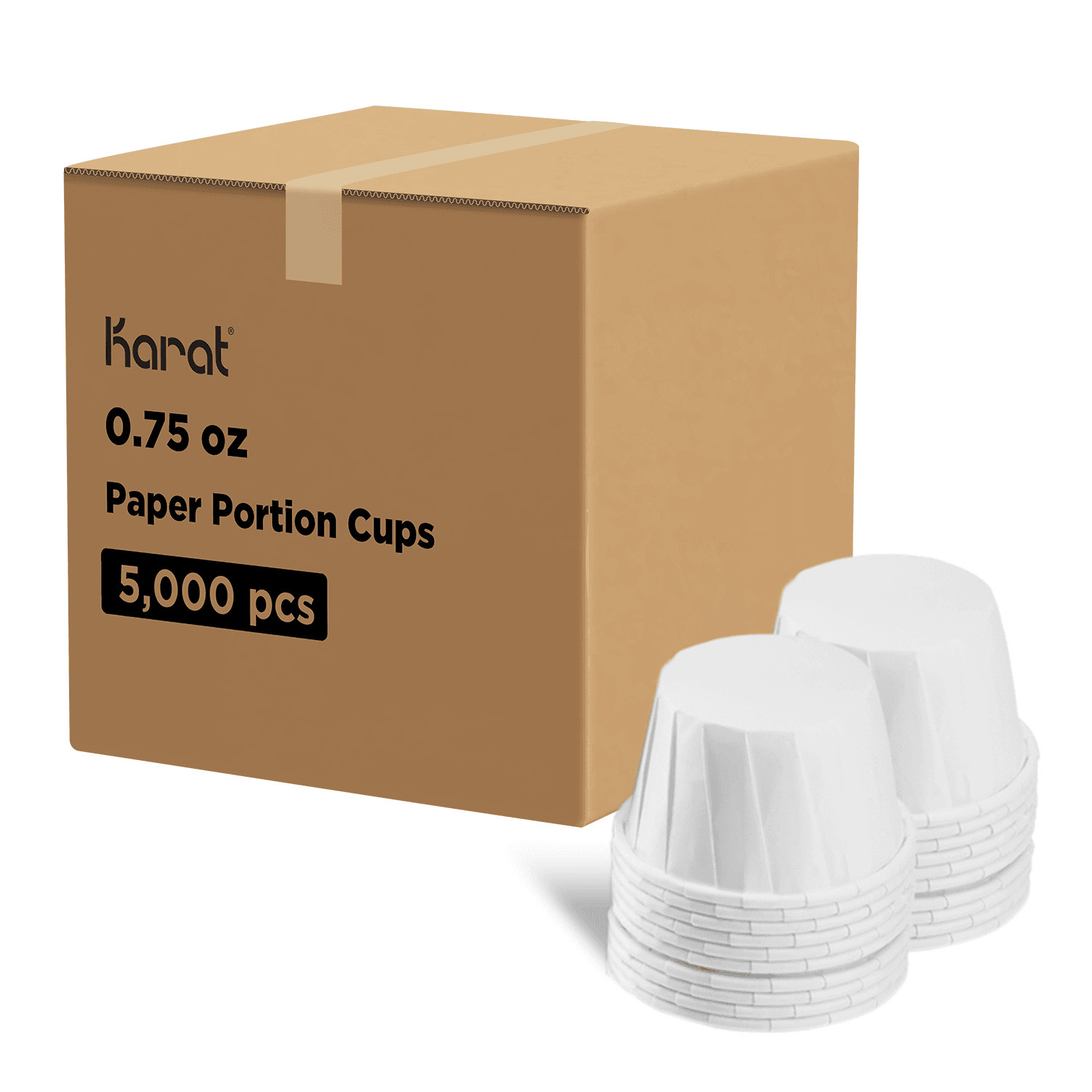 Karat 0.75oz Paper Portion Cups – 5,000 ct, FP-PPC075