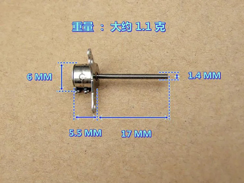 10pcs 2-phase 4-wire Micro Miniature 6mm Precision Stepper Motor Stepping 17mm