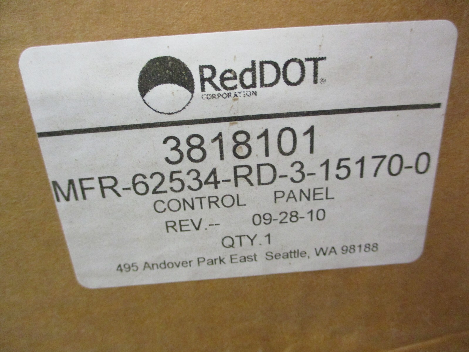 NEW Red Dot AC Heat Control Panel 3818101 2540-01-586-8443