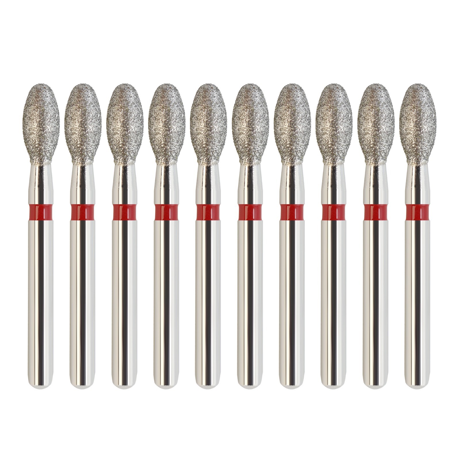 Multi-Use Red Football Diamond Burs Dental Friction Grip FG 379/023F Fine Grit