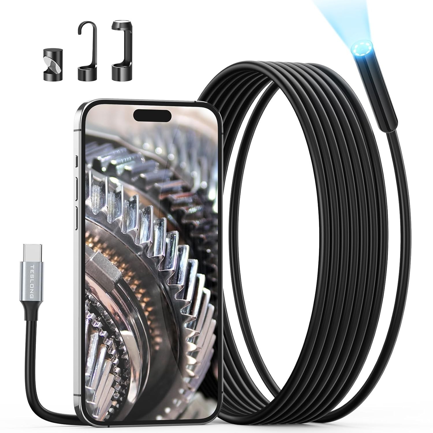 10FT / 50FT USB C Endoscope Camera Compatible with iPhone 15/16, Android Phone