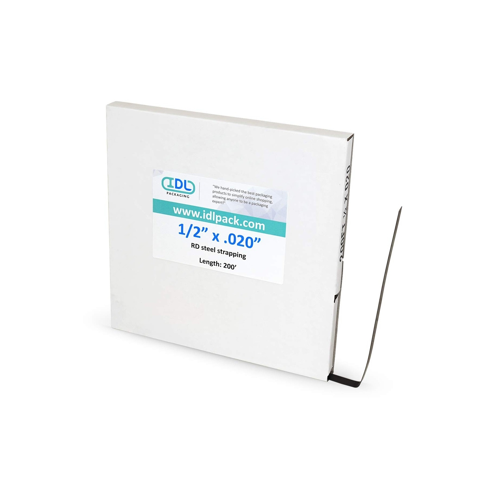 IDL Packaging – MAL12.200 1/2″ x .020″ x 200′ Mini Steel Strapping Coil, 1100…