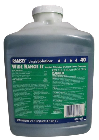 Diversey Ramsey Wide Range II Non-Acid Disinfectant Washroom Cleaner Concentrate