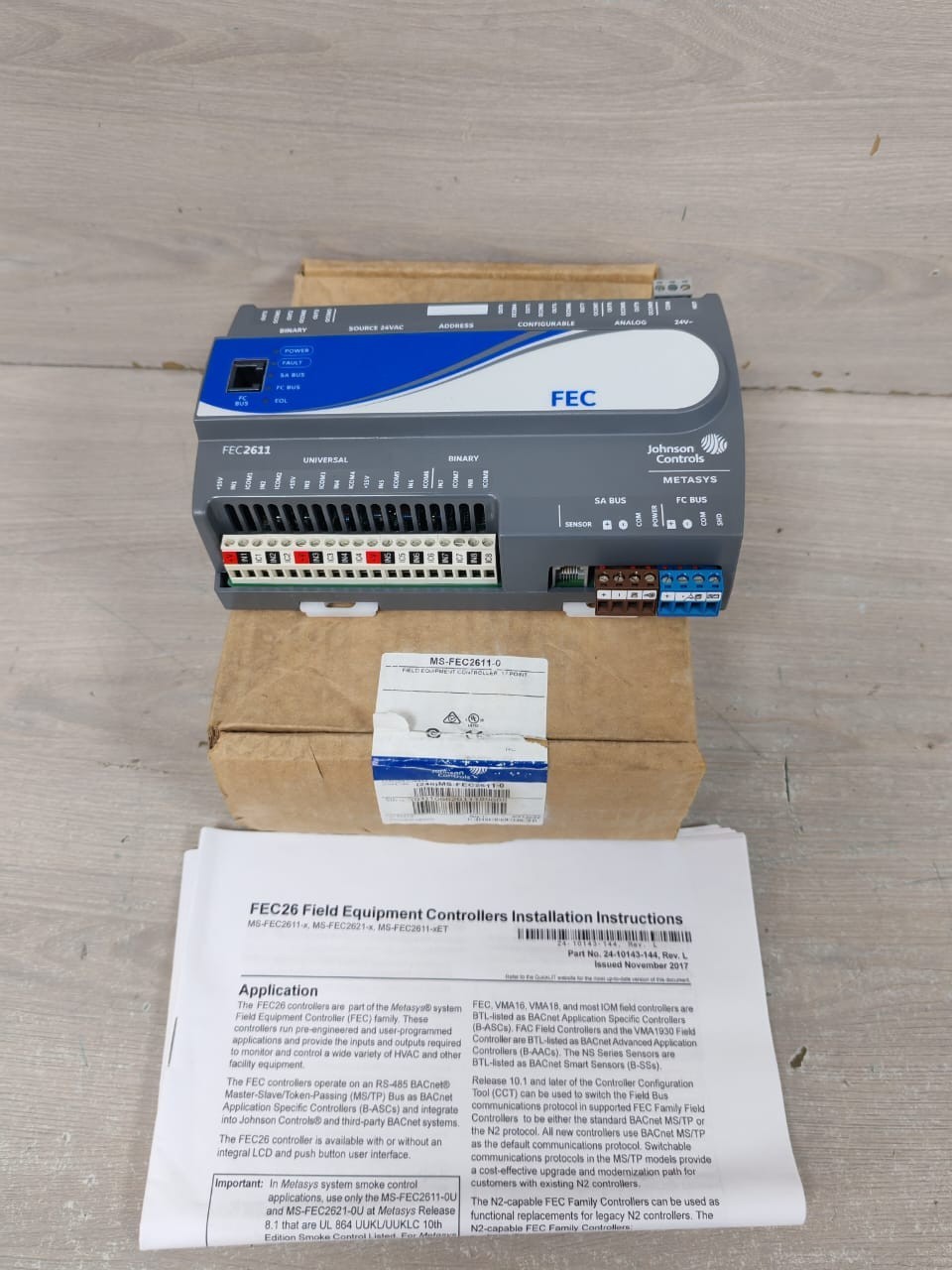 JOHNSON CONTROLS MS-FEC2611-0 FIELD EQUIPMENT CONTROLLER 17 POINT