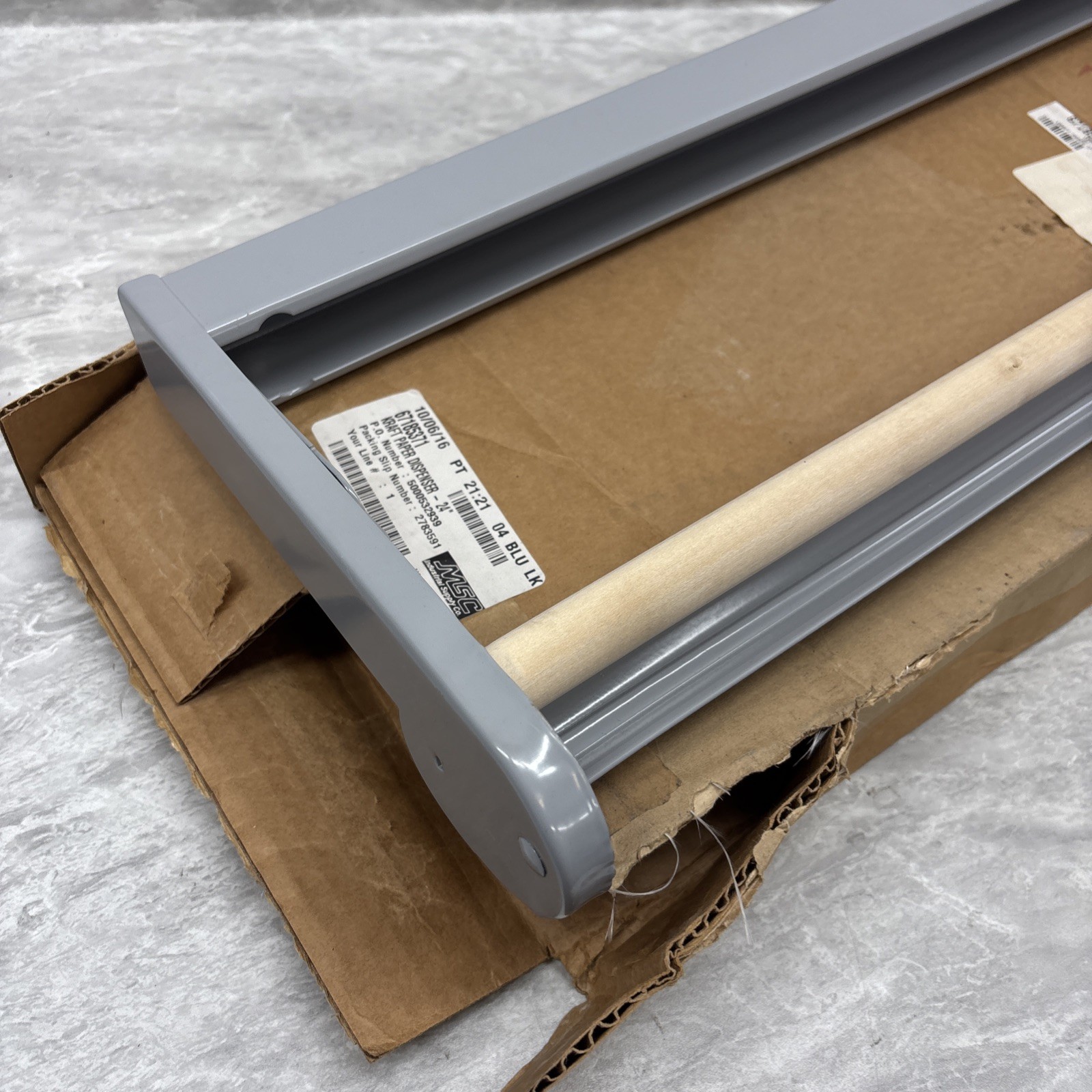MSC 24» Wall Mounted or Table Top Kraft Paper Roll Holder Office Kitchen