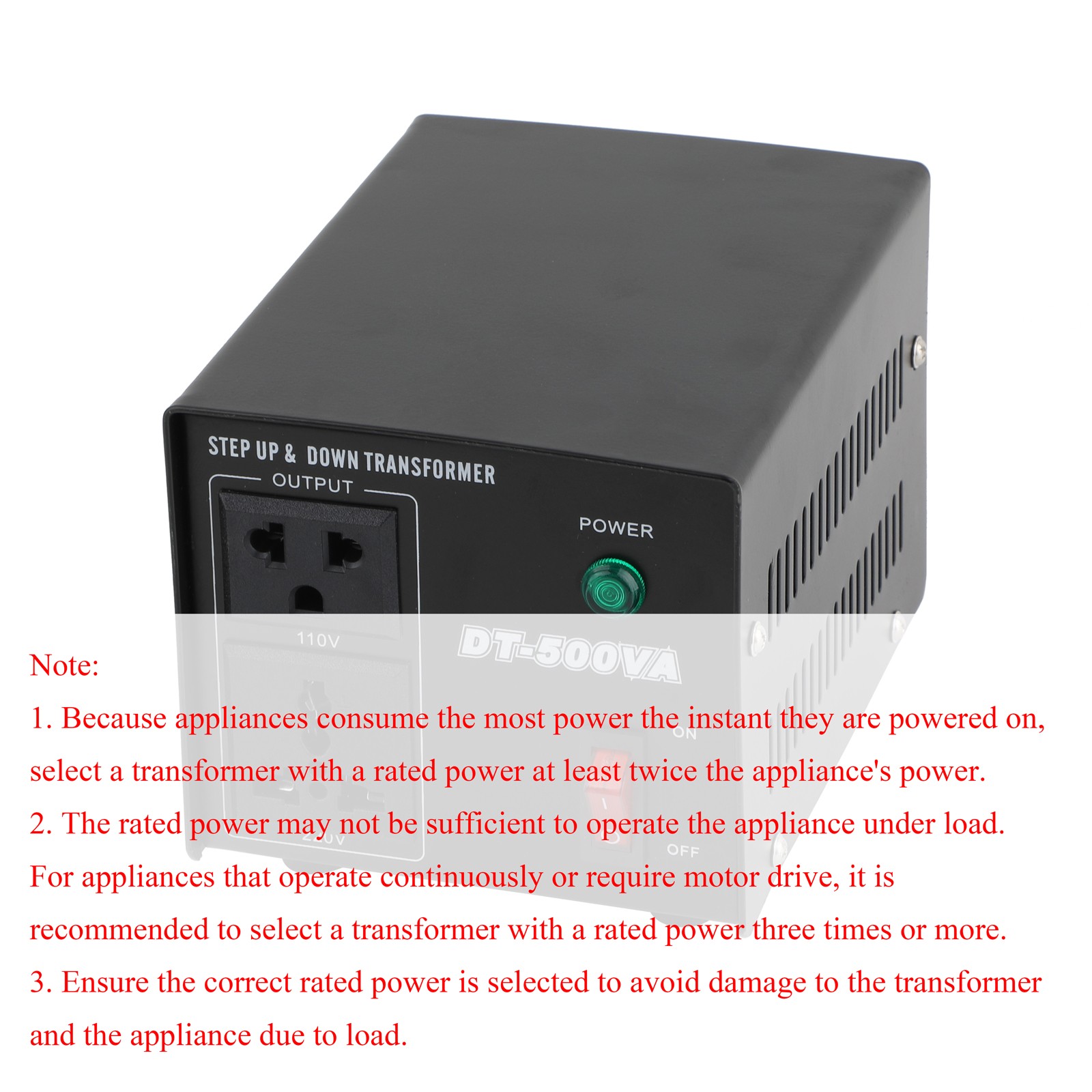 New Design Voltage Transformer Converter Step Up Step Down 500W AC 110V to 220V