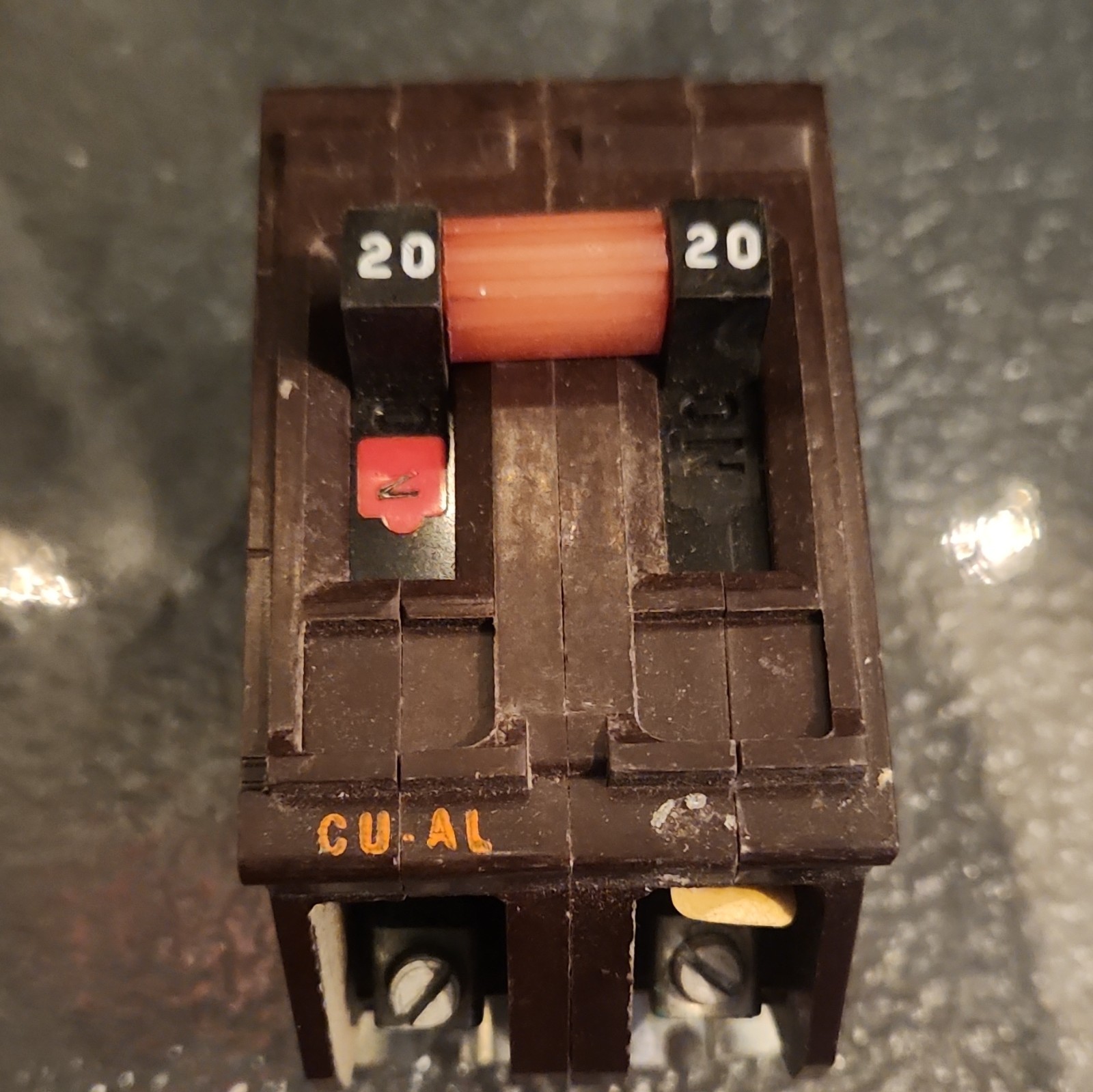 20A 2-Pole Plug-In Circuit Breaker 101-150V AC Type C Brown Thermal Trip