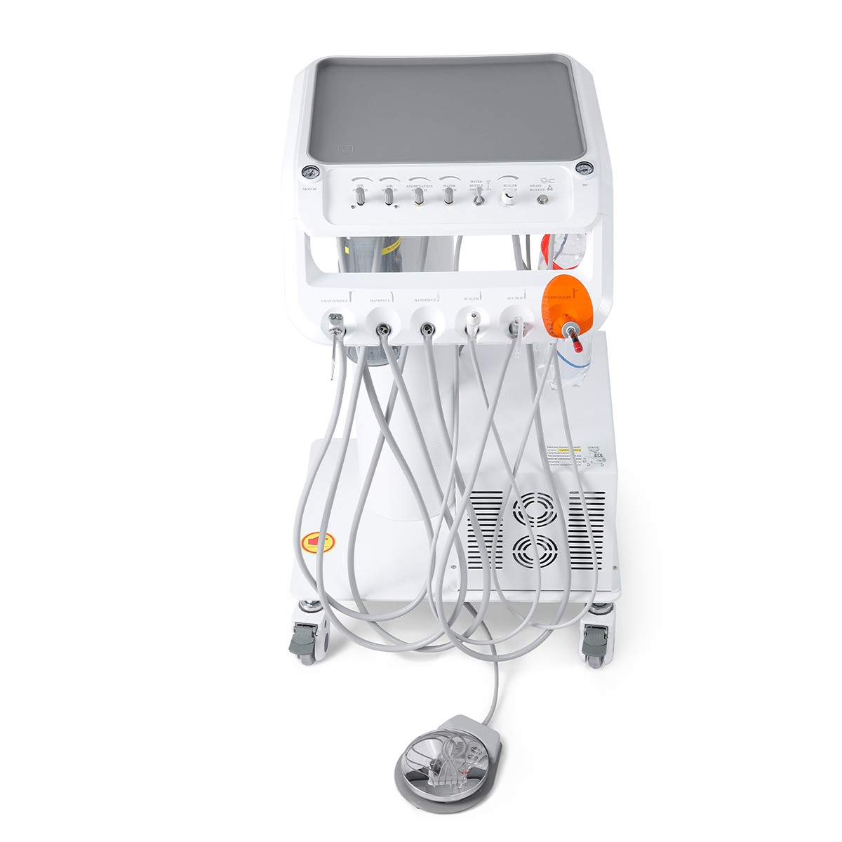 Dental Delivery Unit Rolling Cart Air Compressor Suction 4H /Lubrication System
