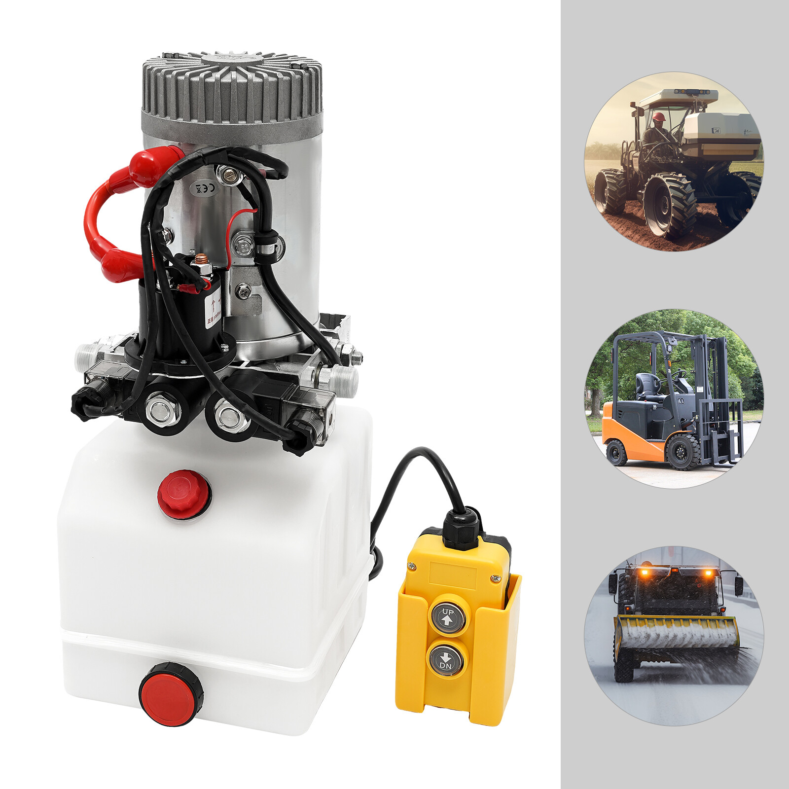 3 Quart Double Acting Hydraulic Pump Dump Trailer Reservoir 12V DC Unit Pack