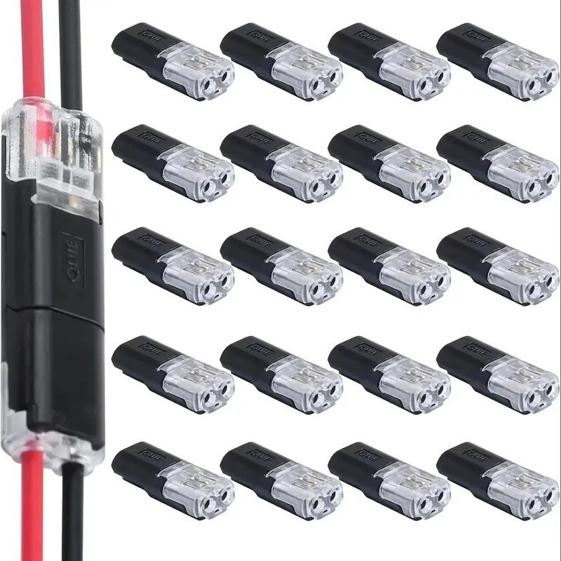 100PCS Plug-In Quick Wire Connectors Reusable Clamp Terminal Blocks for Cables
