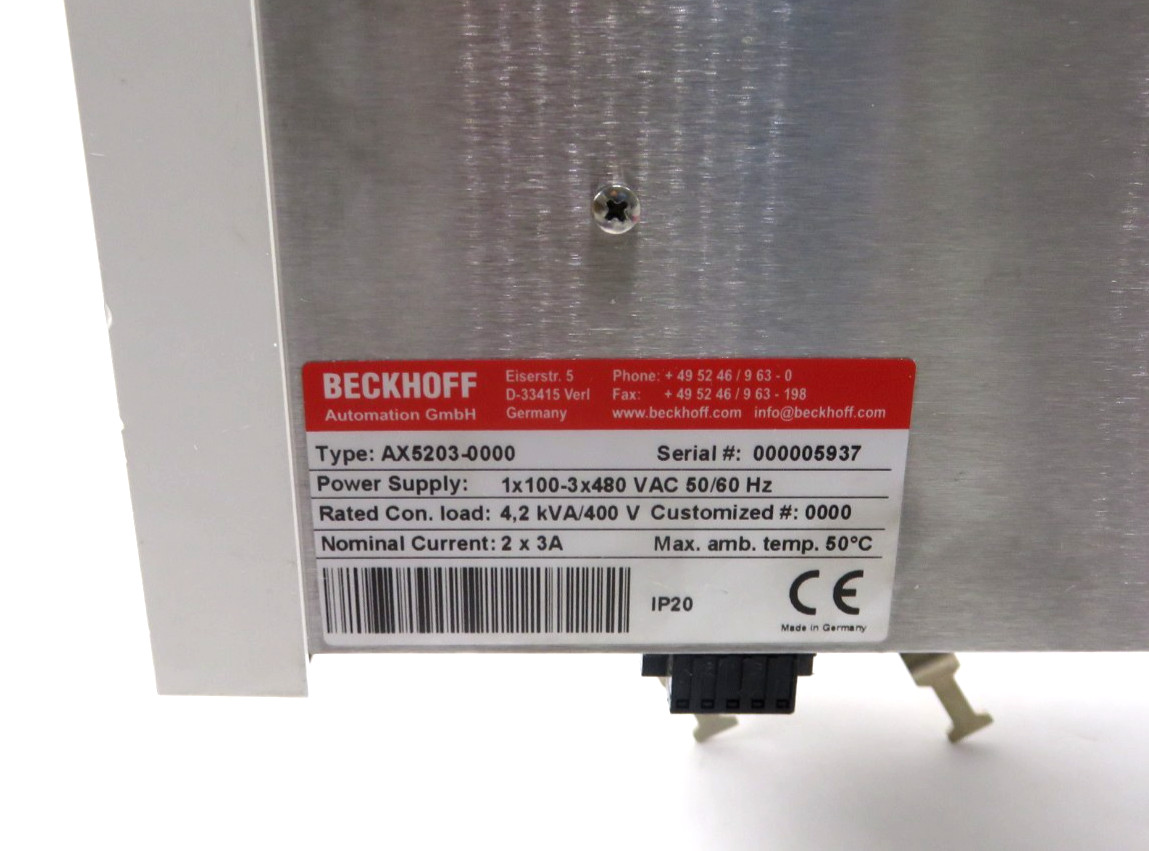 Beckhoff AX5203-0000 Digital Compact Servo Drive