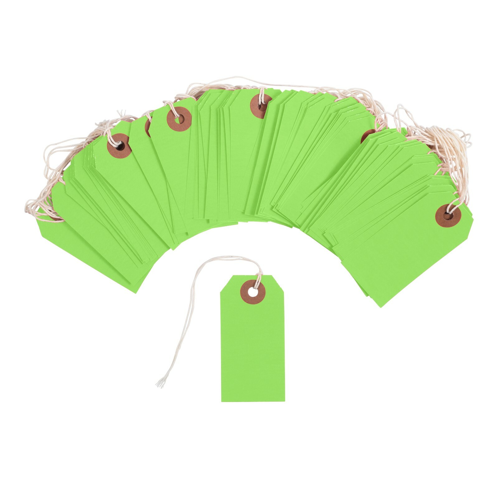 100 Green Cardstock Tags 3 1/4″ x 1 5/8″ Size 2 Inventory Price Tag with String