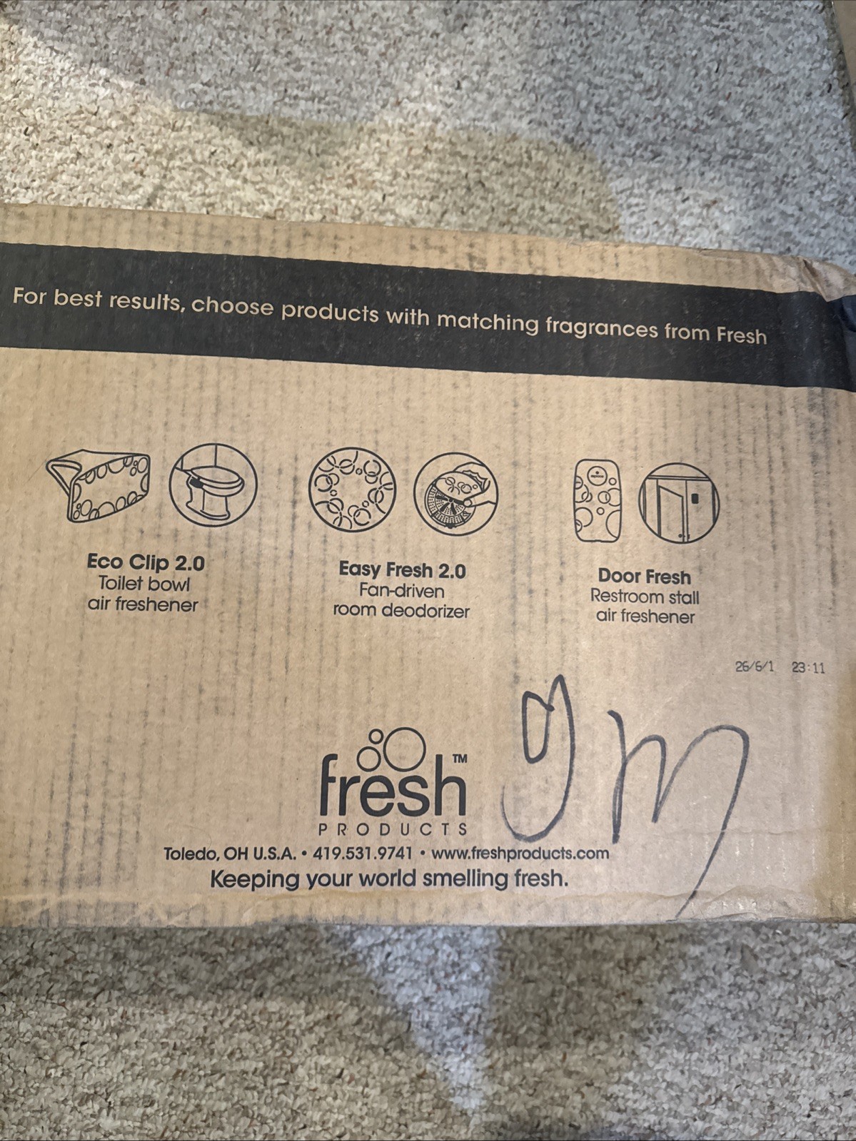 Fresh Products Wave3D Urinal Deodorizer Ocean Mist Screen 60 Refills New In Box