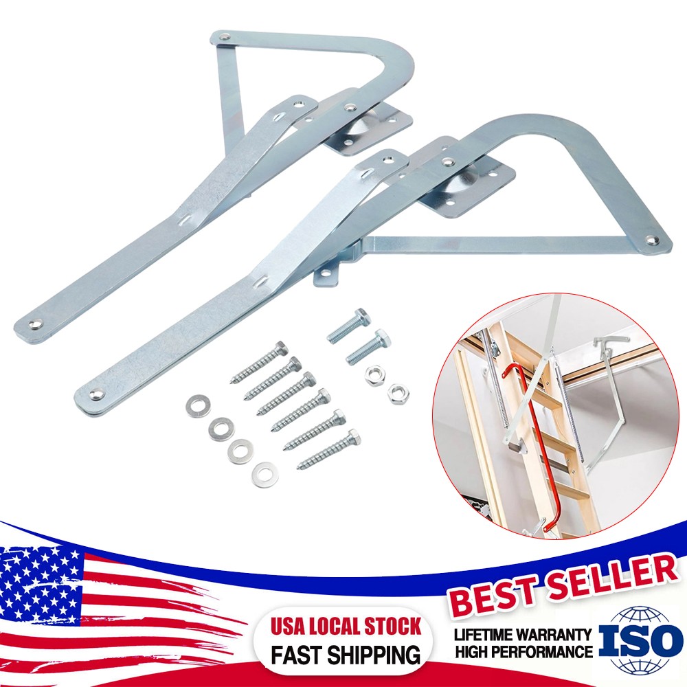 Pair Attic Ladder Spreader Hinge Arms Fit for Werner Series 55-2, MFG After 2010