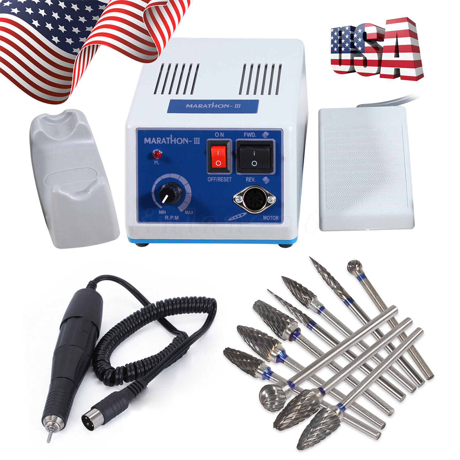 Dental Lab Marathon Electric Micromotor 35K rpm Handpiece/Lab Polishing HP Kit