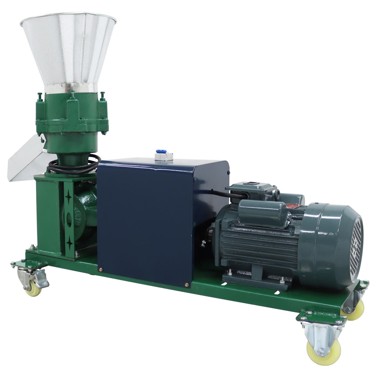 Feed Granulator Animal Feed Pellet Mill Machine 8mm Plate 220V 4.5KW 4Rollers