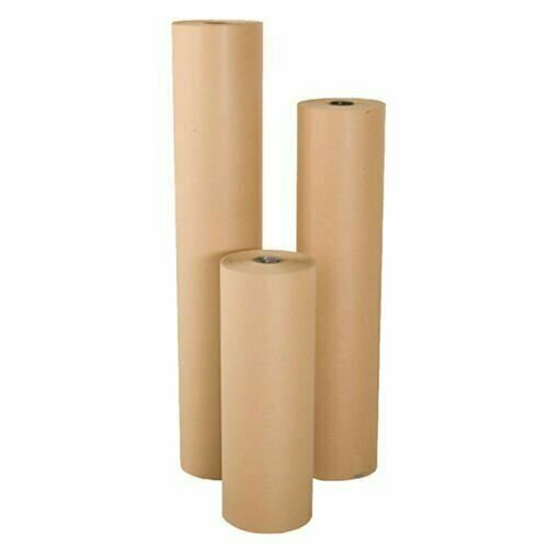 24″ wide x 900′ long 40 lb Rolled Brown Kraft Paper Shipping Void Crafting Fill