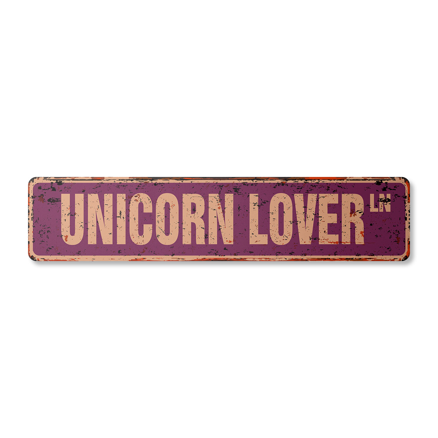 UNICORN LOVER Vintage Street Sign Childrens Name Room Metal Sign