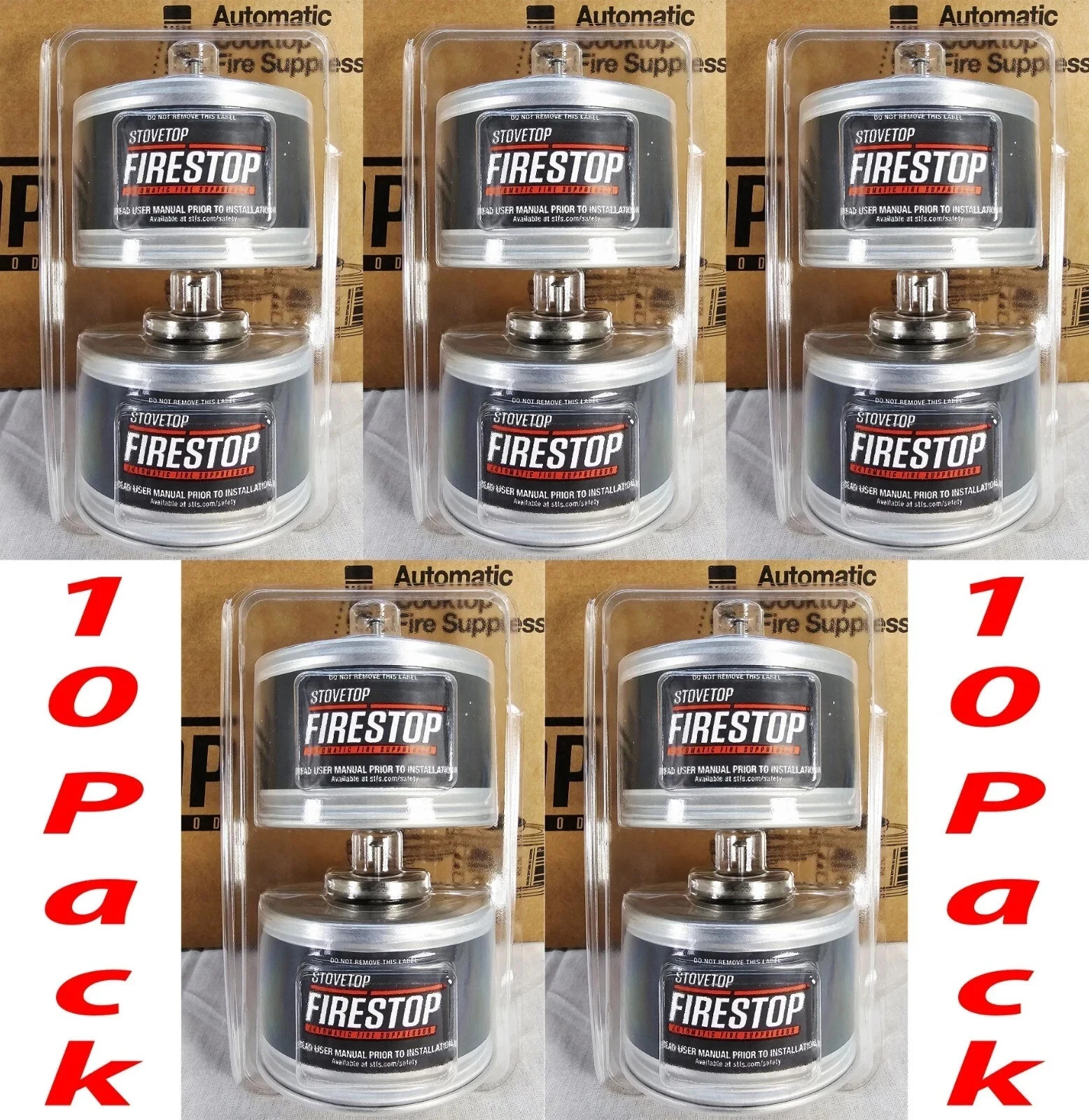 NEW – StoveTop FireStop 675-3 RangeHood Fire Suppressor 10 Pack – DEC 2030