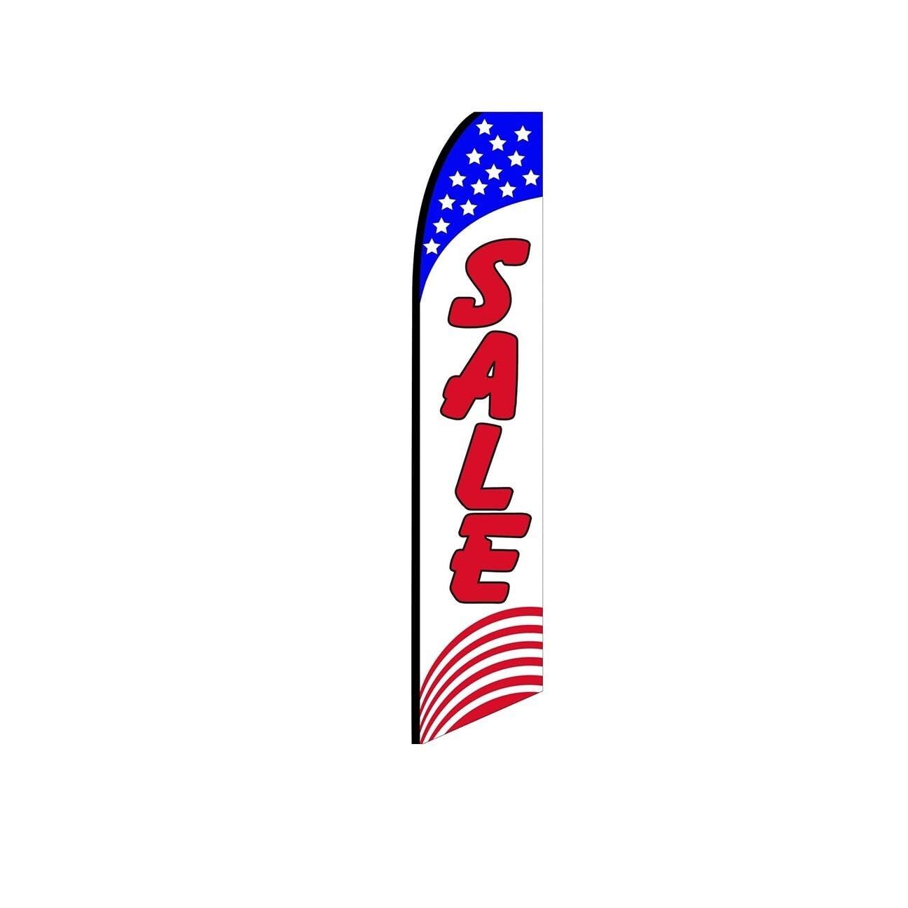 Sale Stars and Stripes Swooper Flutter Feather Flag | 3ft W x 11.5ft Tall