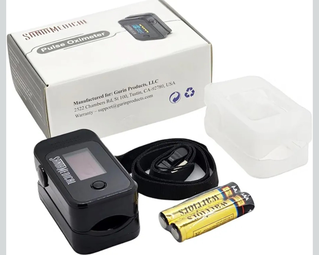 Santamedical Dual Color OLED Pulse Oximeter Fingertip, Blood Oxygen Saturation