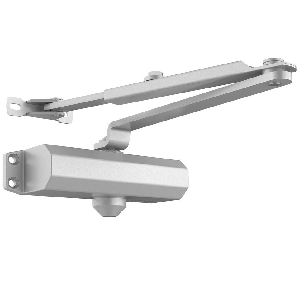 187lbs Commercial Door Closer Heavy Duty Residential Hydraulic Auto Silver