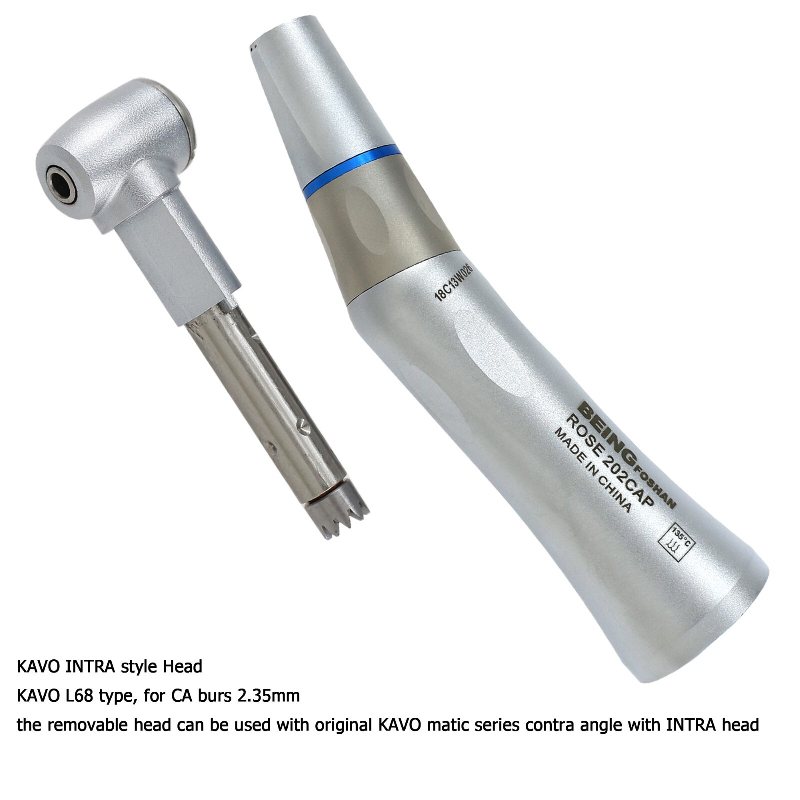 BEING Dental Slow Speed Air Motor Contra Angle Straight Handpiece 4 Hole KAVO