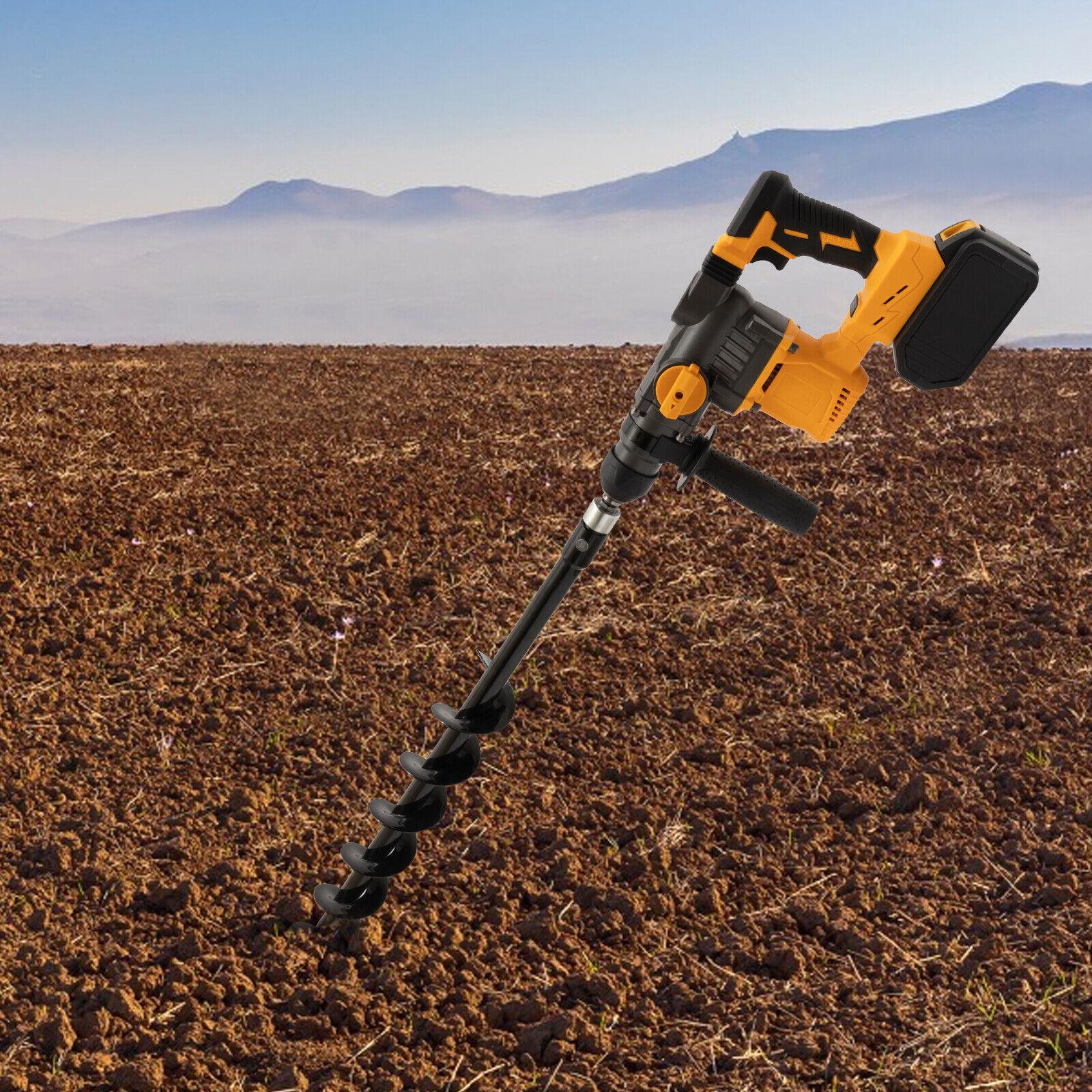 128VF Brushless SDS Plus Rotary Hammer Drill & 80cm Drill Bit 1400r/min 19500mAh