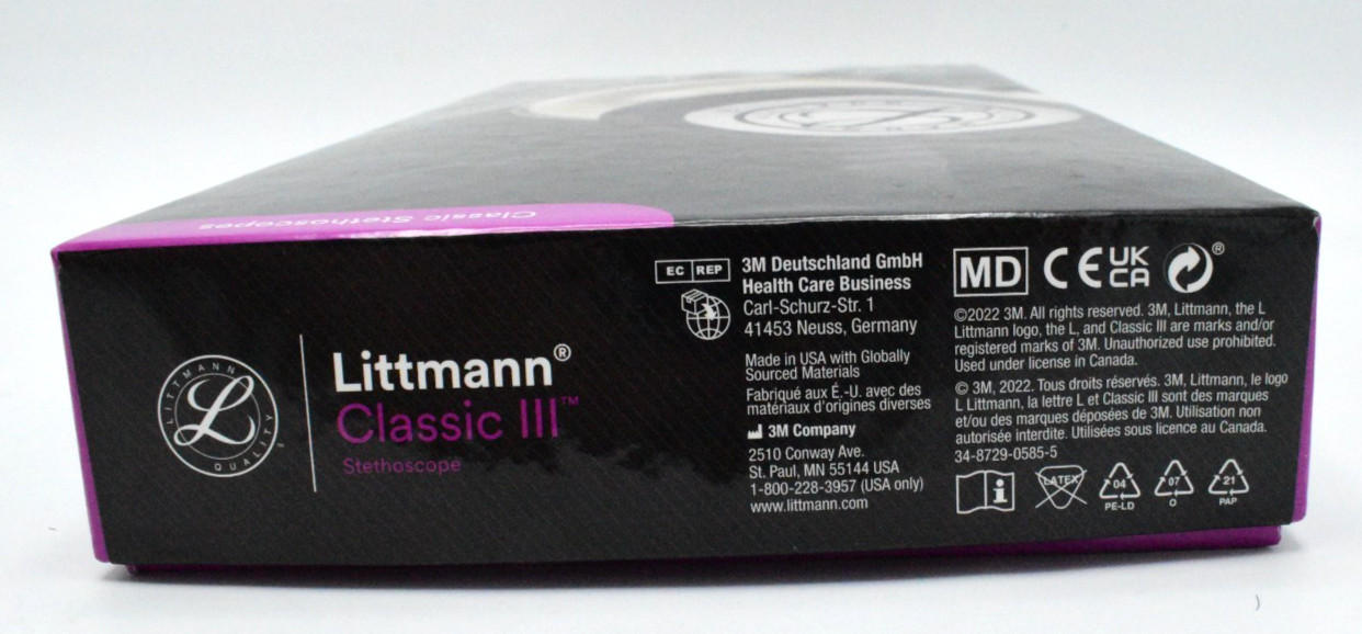 Littmann Classic III Stethoscope 27″ Black Tube Polished Copper Chestpiece #5646