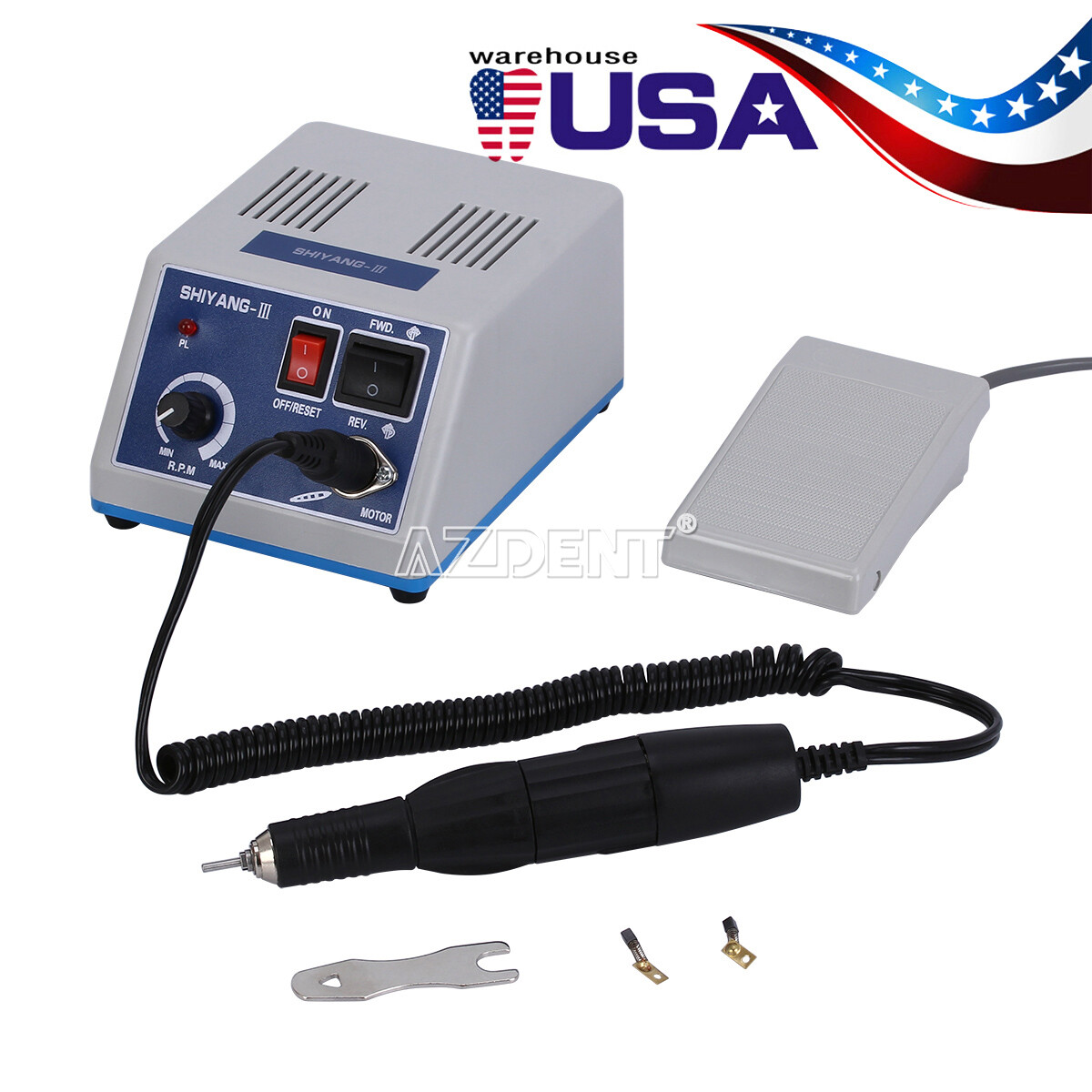 Dental Lab Marathon Electric Micromotor Polishing Unit / 35K rpm Motor Handpiece