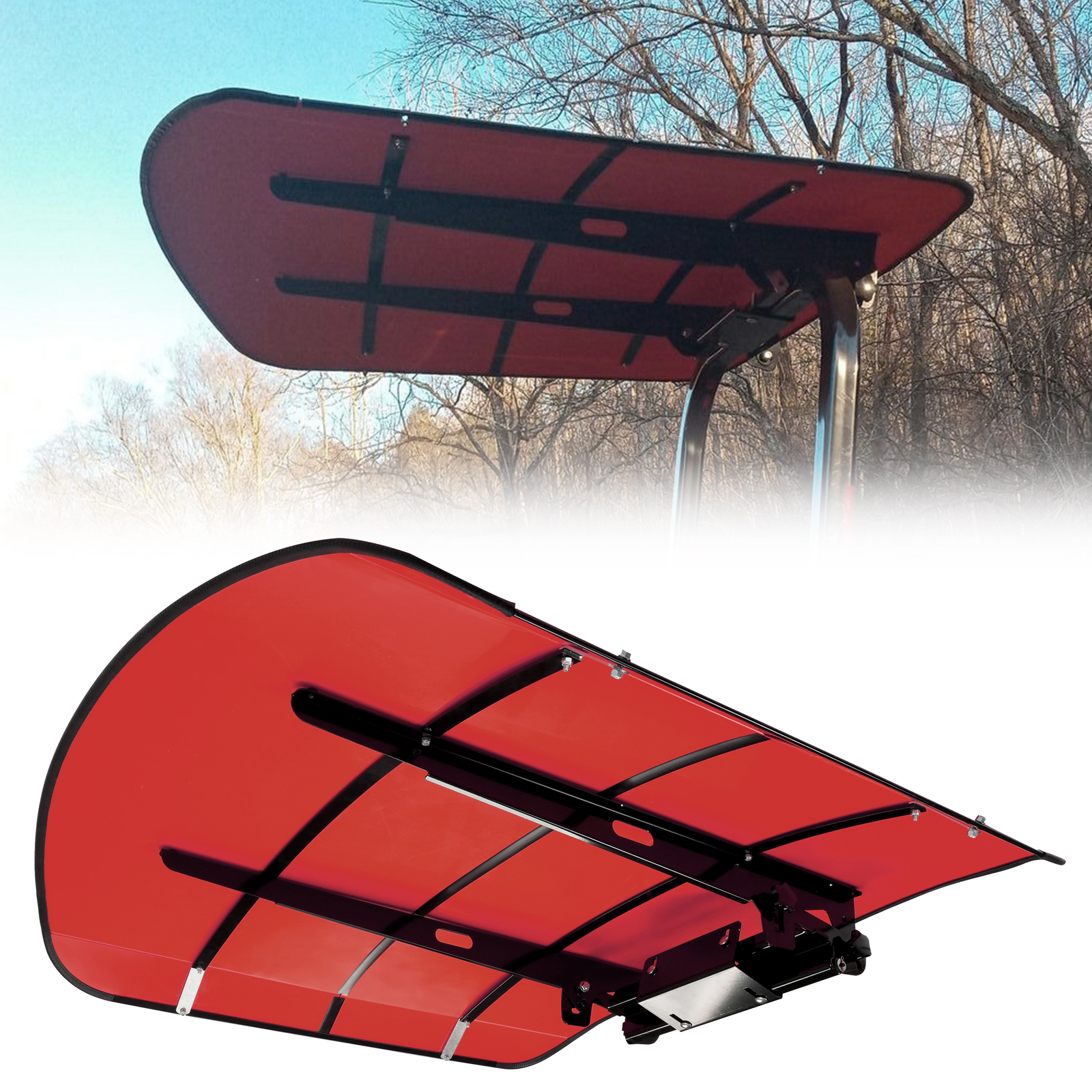 Red Tuff Top Tractor Canopy For ROPS 52″ X 52″ w/ Mounting Accessories