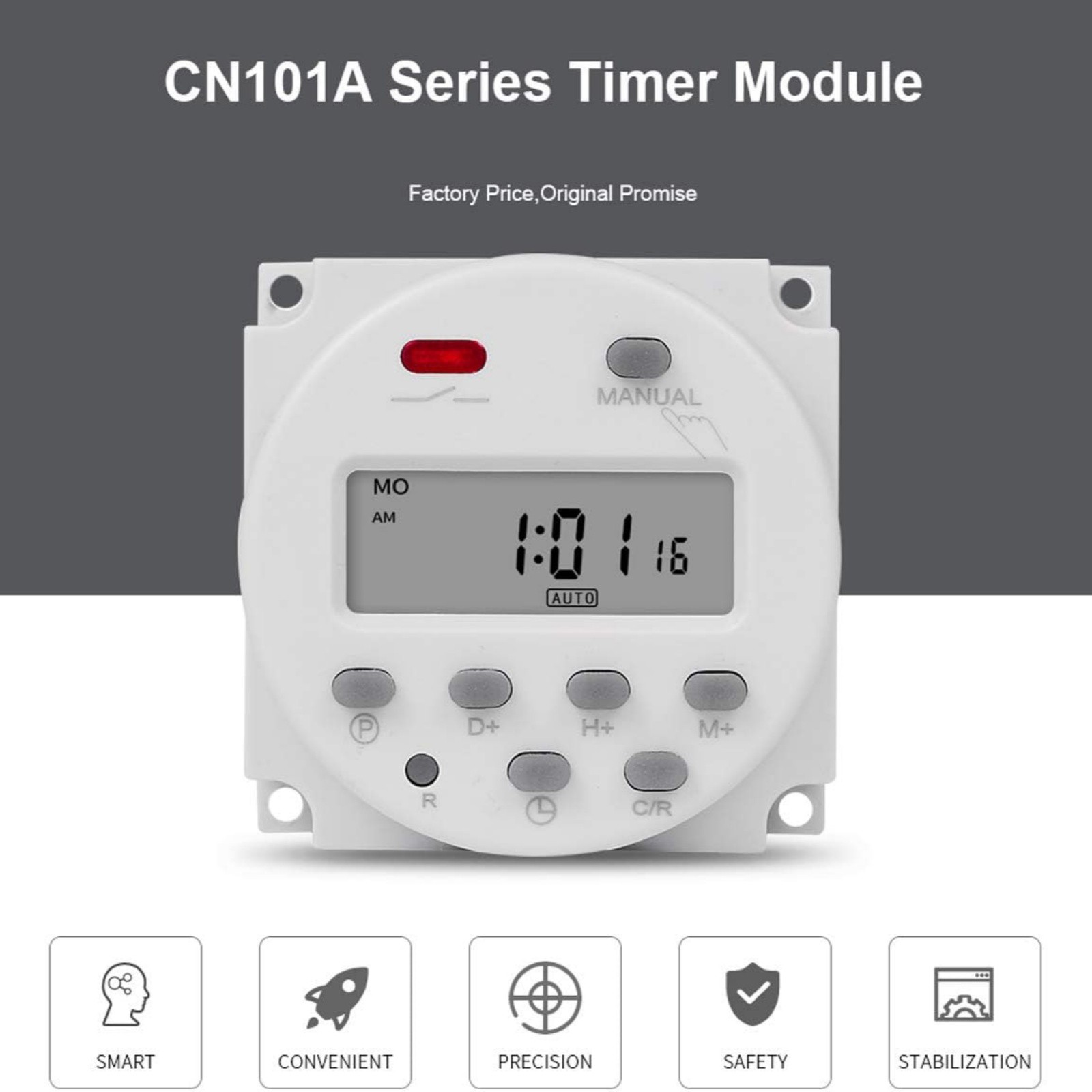 DC 12V Digital LCD Weekly Timer For Programmable Relay Switch 16A 17 On/Off