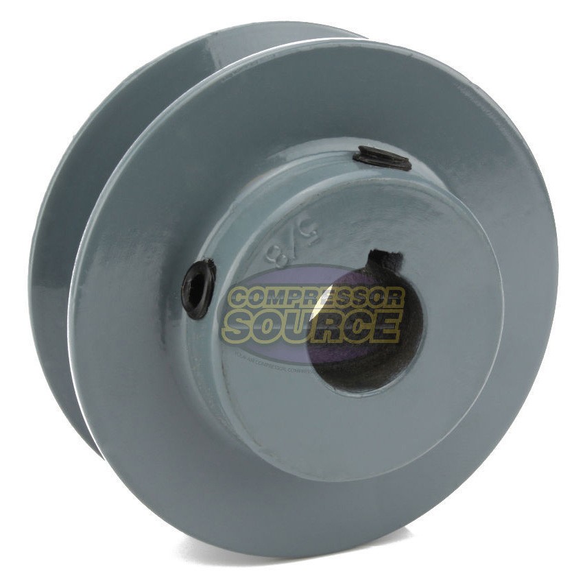 Cast Iron 2.5″ Single Groove Pulley V Style B Belt 5L for 5/8″ Keyed Shaft