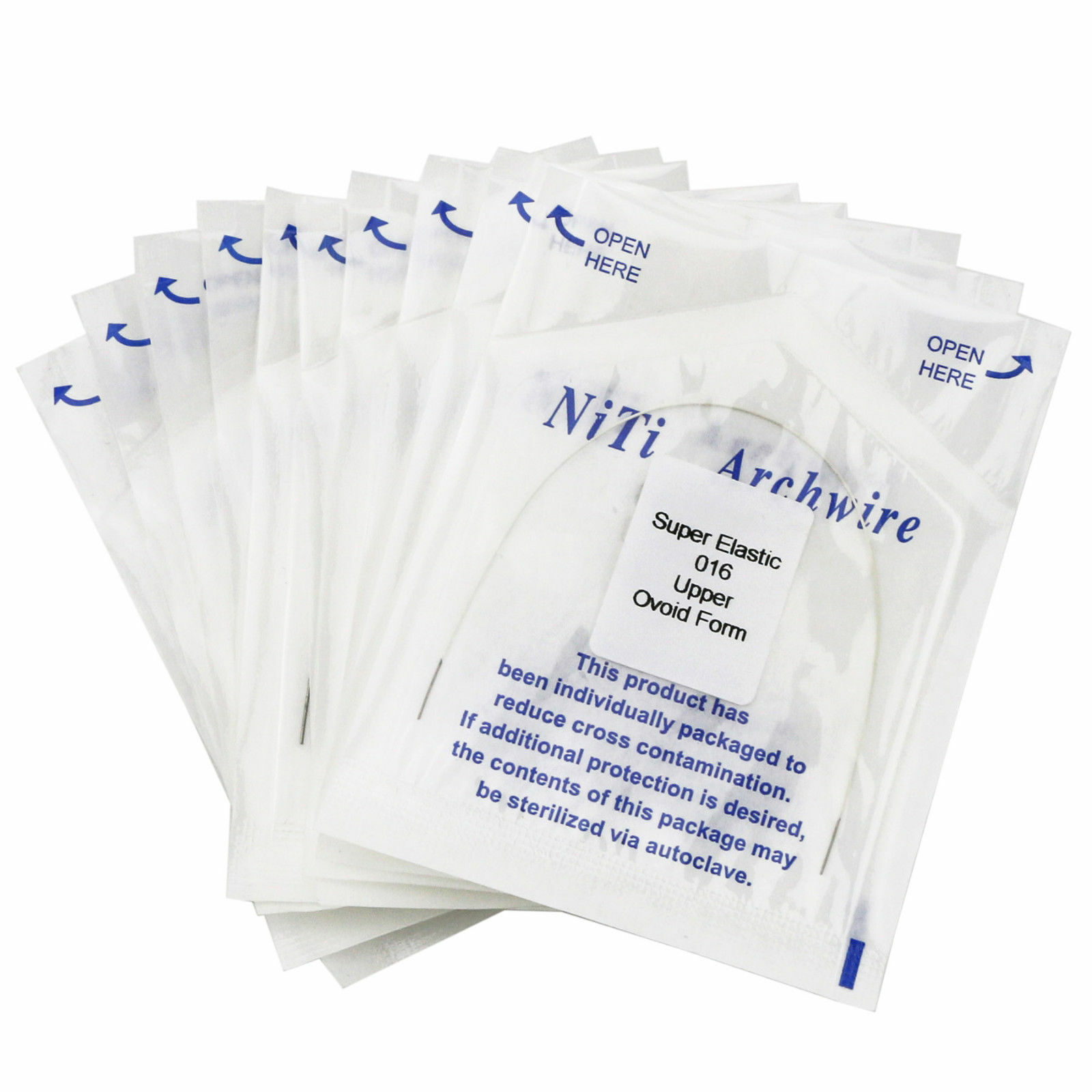 40 Pcs Dental Color Coated Niti Arch Wire Round Super Elastic Upper/Lower