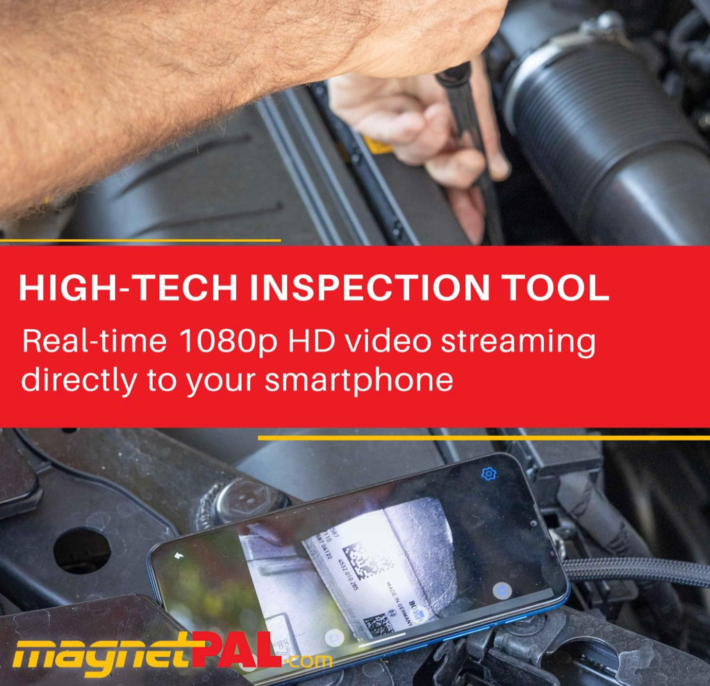 Wireless Telescoping Borescope compatible with Apple or Android. extends to 39″