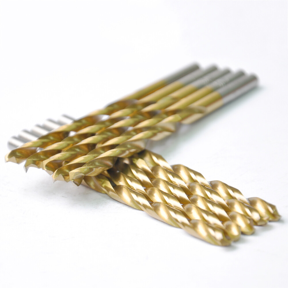 Drillforce 10PCS 3/32″ Titanium Drill Bits Set HSS Metal Woodworking Drill Bit
