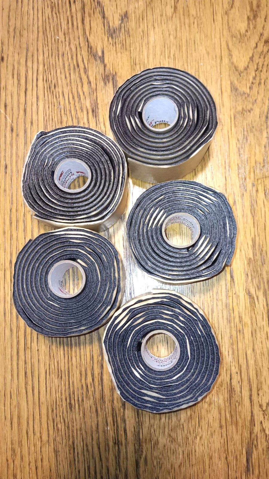 Lot of 5, 3M Scotchfil Black Electrical Insulation Putty Roll, 1.5 in. x 60 in.