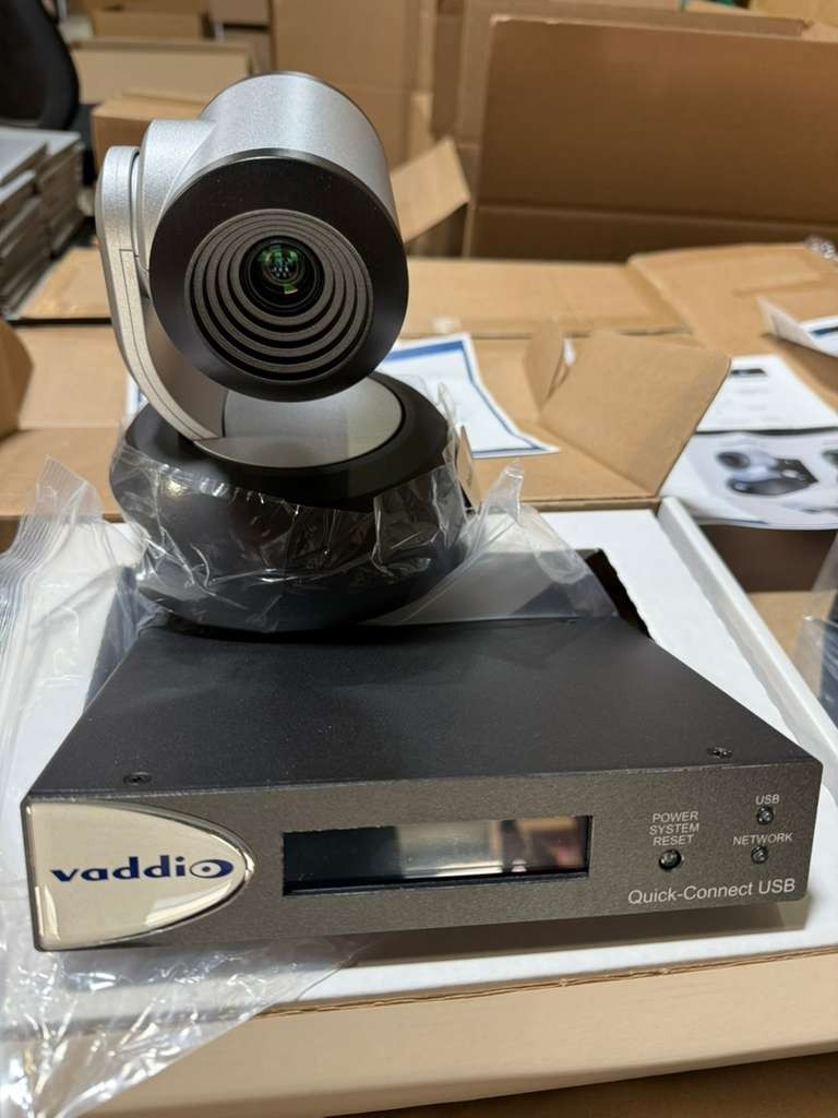 Vaddio RoboSHOT 12 HD PTZ Silver Video Conferencing Camera w/ connector, remote