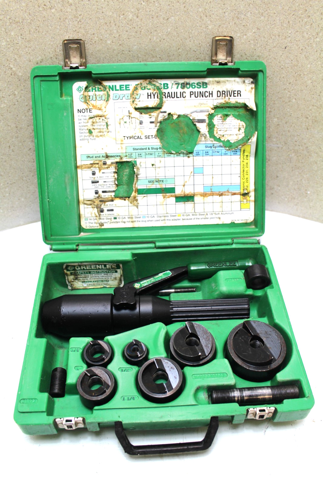 GREENLEE 7906/7806 SB Quick Draw Hydraulic Knockout Set (100% TESTED)