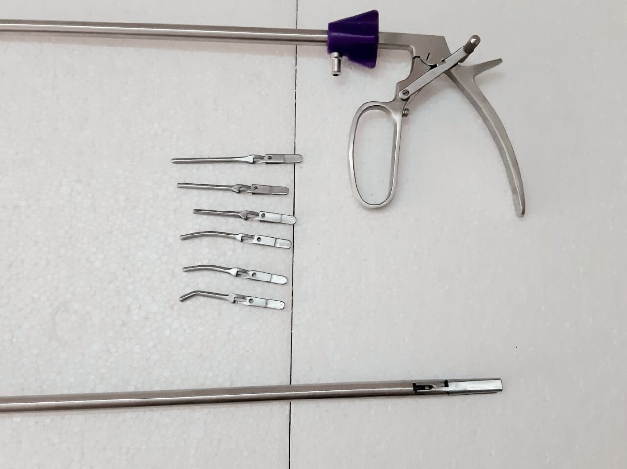 Laparoscopic Laparoscopy Bulldog Clamp Forceps 10mmx330mm 6 Clips 2 set